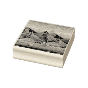 Natursteingebirge Gummistempel