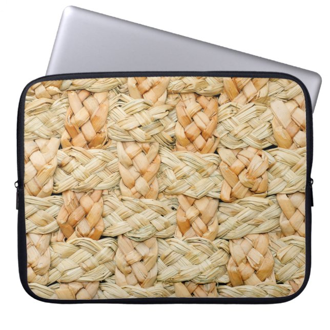 Naturstrohstruktur  laptopschutzhülle (Vorderseite)