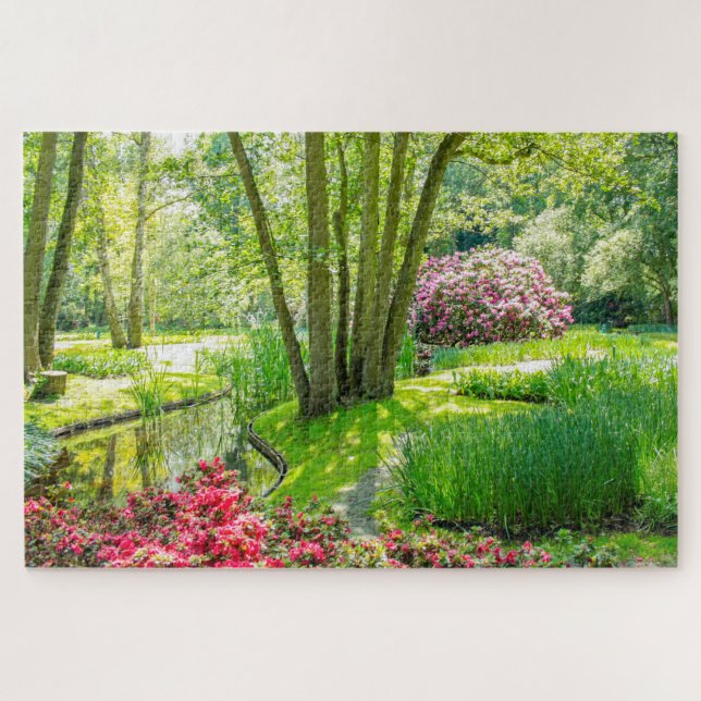 Naturszene aus dem Park Keukenhof, Niederlande Puzzle (Horizontal)