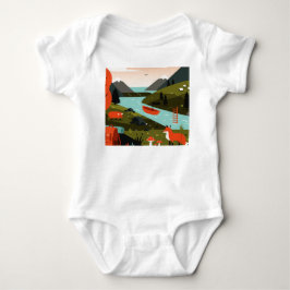 Naturszene einer Wanderung Baby Strampler