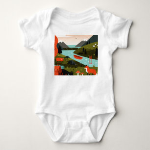 Naturszene einer Wanderung Baby Strampler