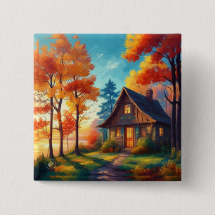 Naturszene mit einem Cottage im Wald-68780 Button