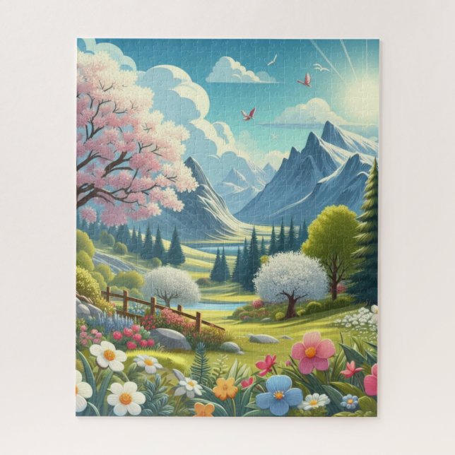 Naturszene und Landschaftspuzzle Puzzle (Vertikal)