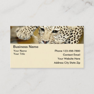 Naturthema Leopard Geschäftskarten Design Visitenkarte