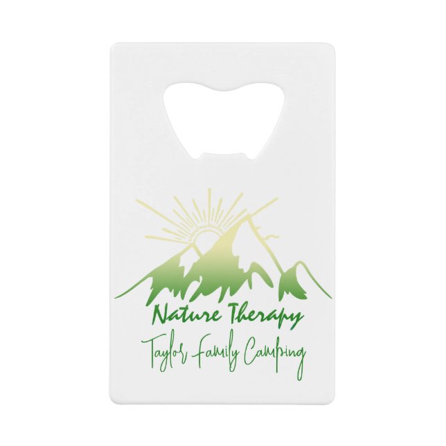 Naturtherapie Familienunternehmen Camping personal Geldbeutel Flaschenöffner (Vorderseite)