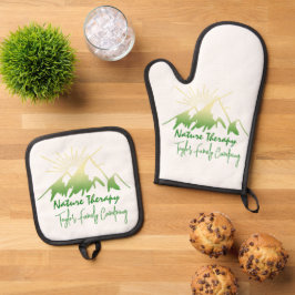 Naturtherapie Familienunternehmen Camping personal Ofenhandschuh & Topflappen-Set