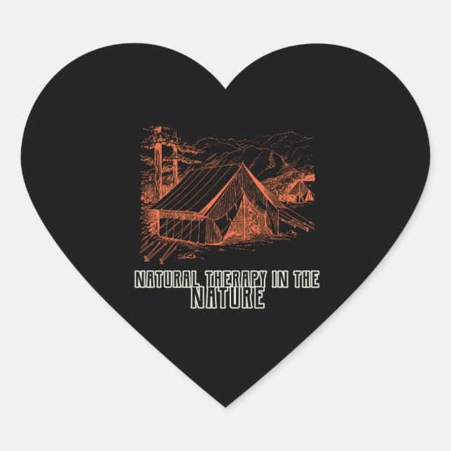 Naturtherapie Herz-Aufkleber (Vorderseite)