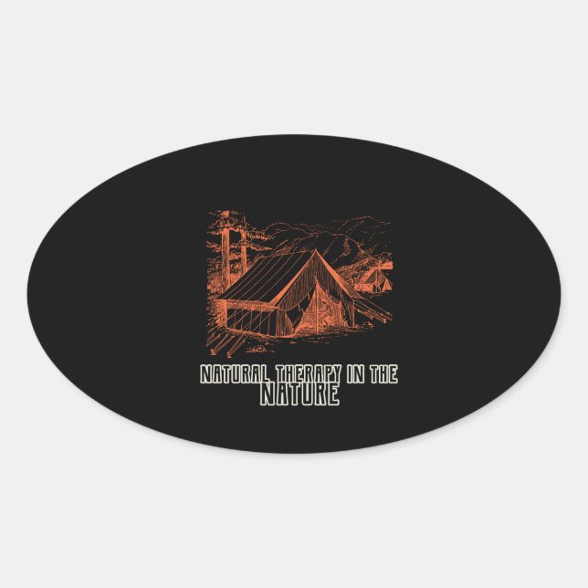 Naturtherapie Ovaler Aufkleber (Vorderseite)