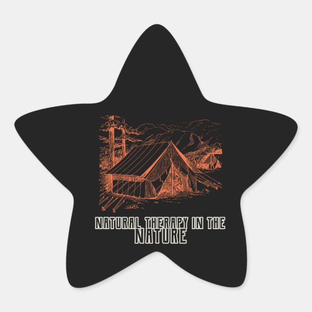 Naturtherapie Stern-Aufkleber (Vorderseite)