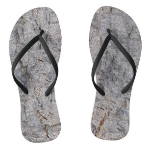 Naturtropisches Tree Bark Foto Flip Flops