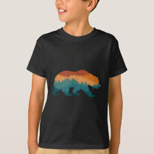 Naturwald Bäume Retro Vintage Umwelt Pro T-Shirt