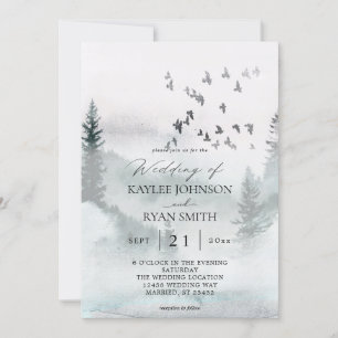 Naturwald & Vogelhochzeit Einladung