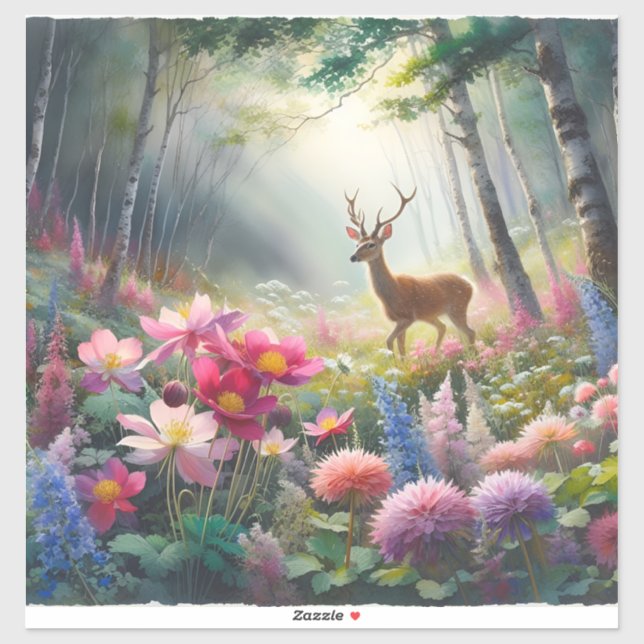 Naturwaldtaub, künstlerisch gefangen aufkleber (Blatt)