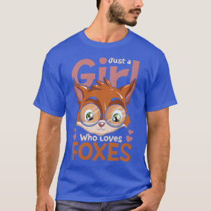Naturwaldtier nur ein Mädchen, das Füchse Liebe T-Shirt