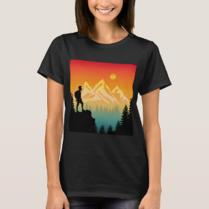 Naturwandern Bergwald Szenerie T-Shirt