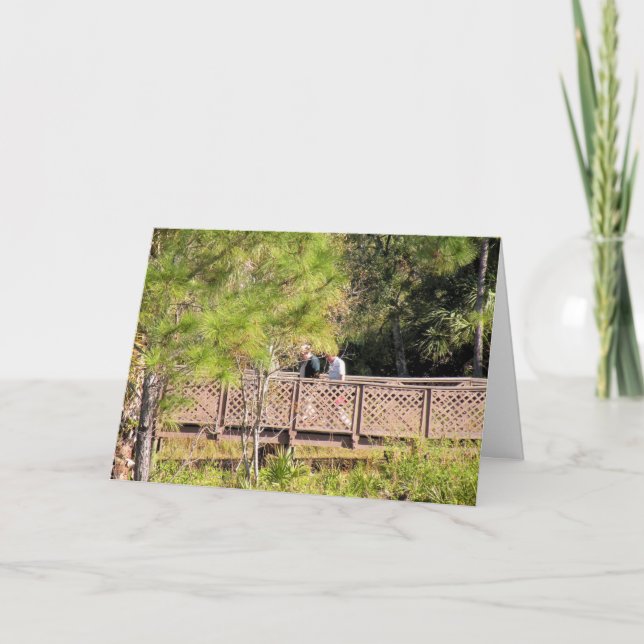 Naturwandern zum Geburtstag und zwei männliche Fre Karte (Vorderseite)