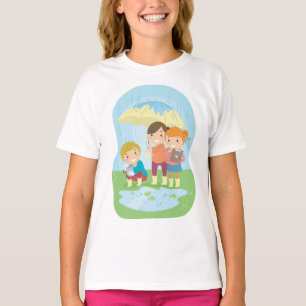 Naturwissenschaft für Kinder im Regen studieren T-Shirt