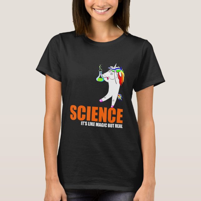 Naturwissenschaften lehren wie Magie, aber echte E T-Shirt (Vorderseite)