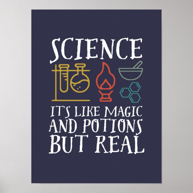Naturwissenschaften wie Magie und Potion Geek Nerd Poster (Vorne)