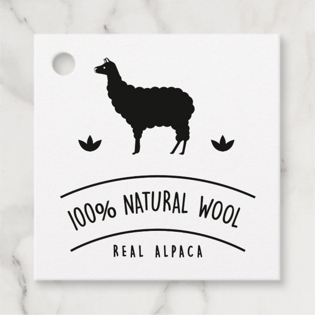 Naturwolle | Real Alpaca Geschenkanhänger (Vorderseite)