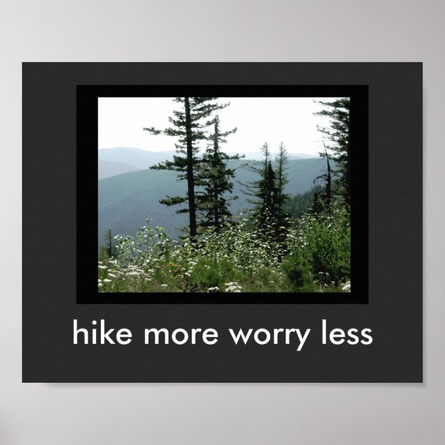 Naturziffer Posterwanderung auf Bergkulisse Poster (Vorne)