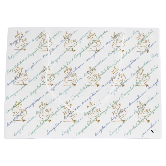 Natya_GiftBag_Ganesha_Arangetram Große Geschenktüte (Vorderseite)