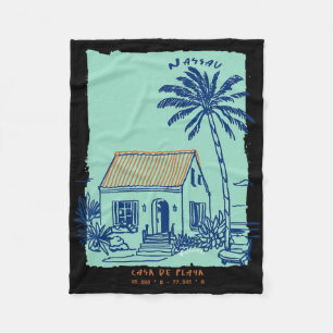 Nau Hamas Souvenir Vintage Karibik Kreuzfahrt Kuns Fleecedecke