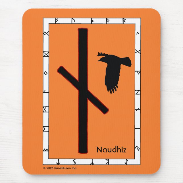 Naudhiz - Rune der Überwindung Mousepad (Vorne)