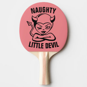NAUGHTLE KLEINE DVIL GIRL PADDLES TISCHTENNIS SCHLÄGER