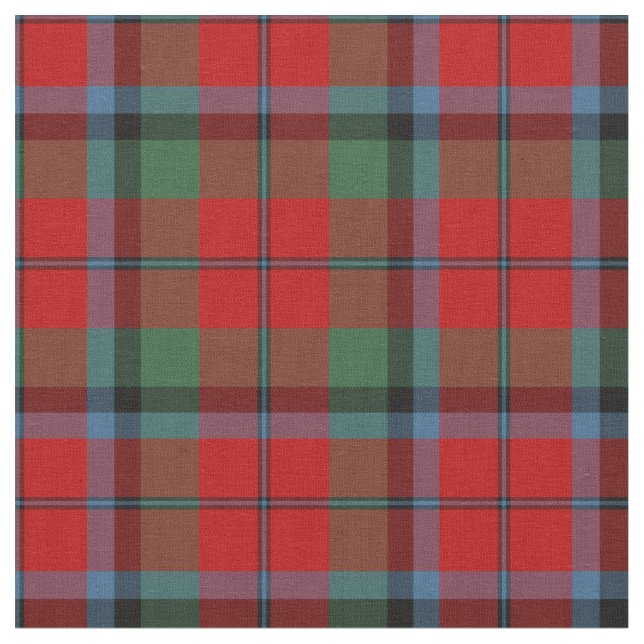 Naughton - MacNaughton Tartan Pattern Red Kariert Stoff (Nahaufnahme)