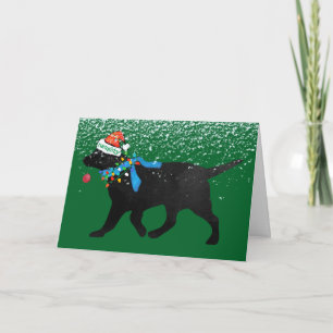 Naughty aber Nice Black Labrador Weihnachten
