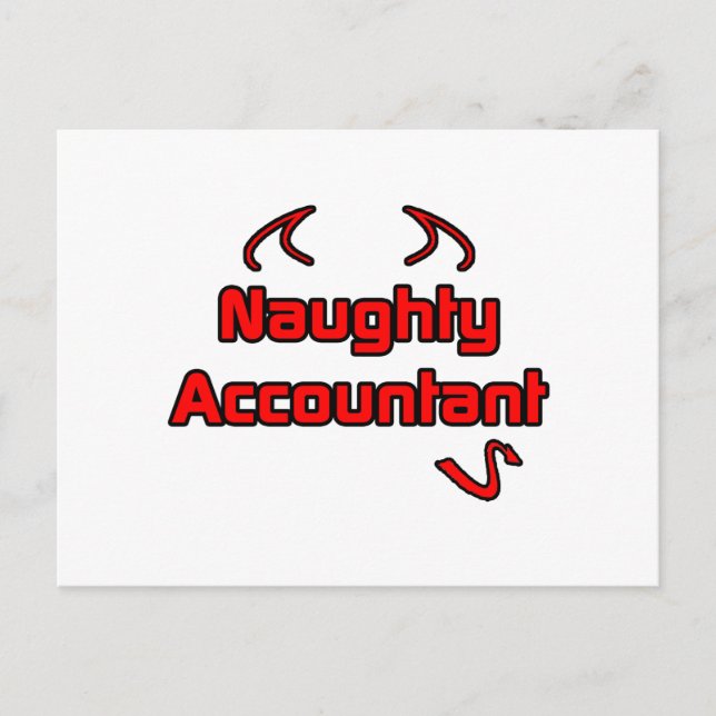 Naughty Accountant Postkarte (Vorderseite)