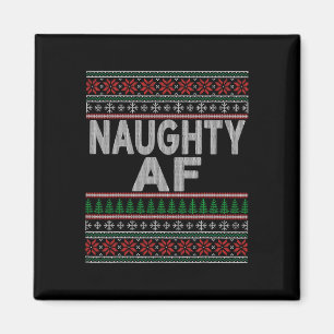 Naughty Af Ugge Weihnachtskrüater S für Paare Magnet