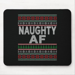 Naughty Af Ugge Weihnachtskrüater S für Paare Mousepad
