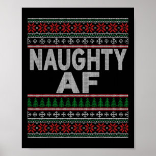 Naughty Af Ugge Weihnachtskrüater S für Paare Poster