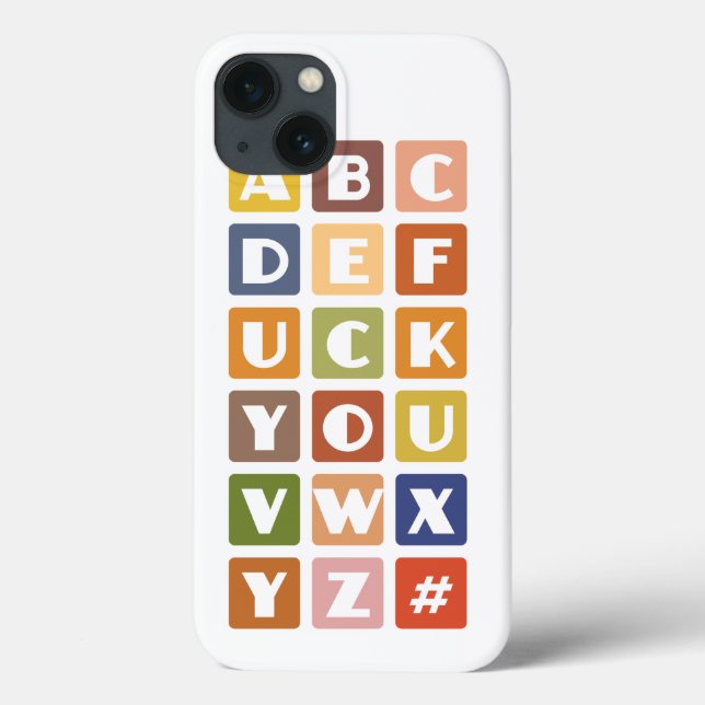 Naughty Alphabets iPhone Großkamerad Case-Mate iPhone Hülle (Rückseite)