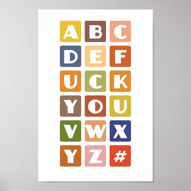 Naughty Alphabets Poster (Vorne)