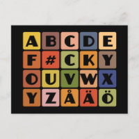 Naughty Alphabets Postkarte