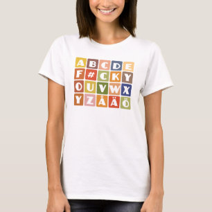 Naughty Alphabets Shirt - wählen Sie Stil & Farbe