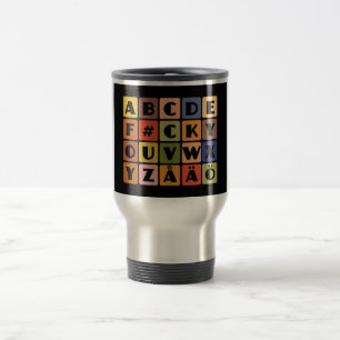 Naughty Alphabets Tasse - wählen Sie Stil & Farbe