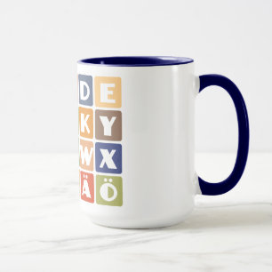 Naughty Alphabets Tasse - wählen Sie Stil & Farbe