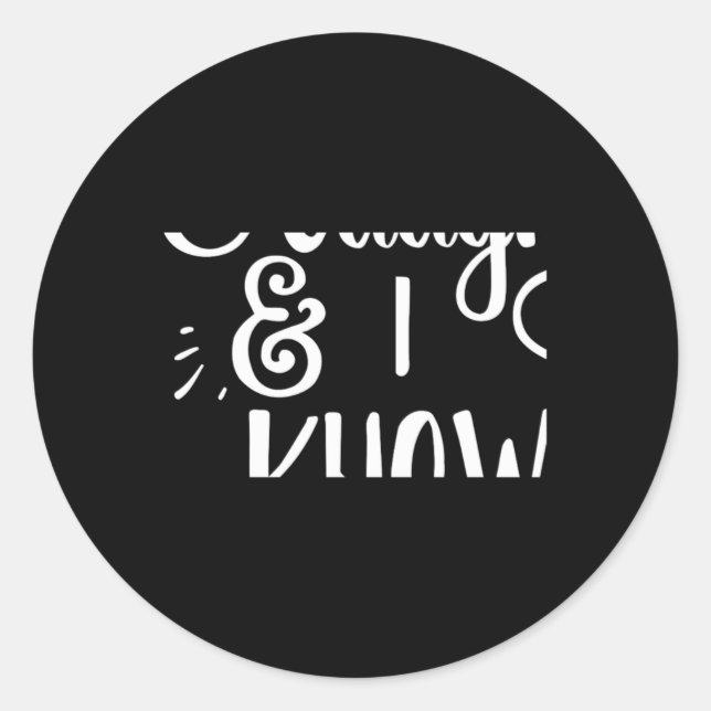 Naughty And I Know It Funny Christmas Baby  Runder Aufkleber (Vorderseite)