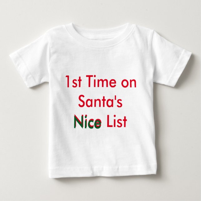Naughty Baby: 1. Nice List Tutu Baby T-shirt (Vorderseite)