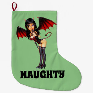 NAUGHTY BARE HINTERN DEVIL MÄDCHEN STRUMPF GROßER WEIHNACHTSSTRUMPF