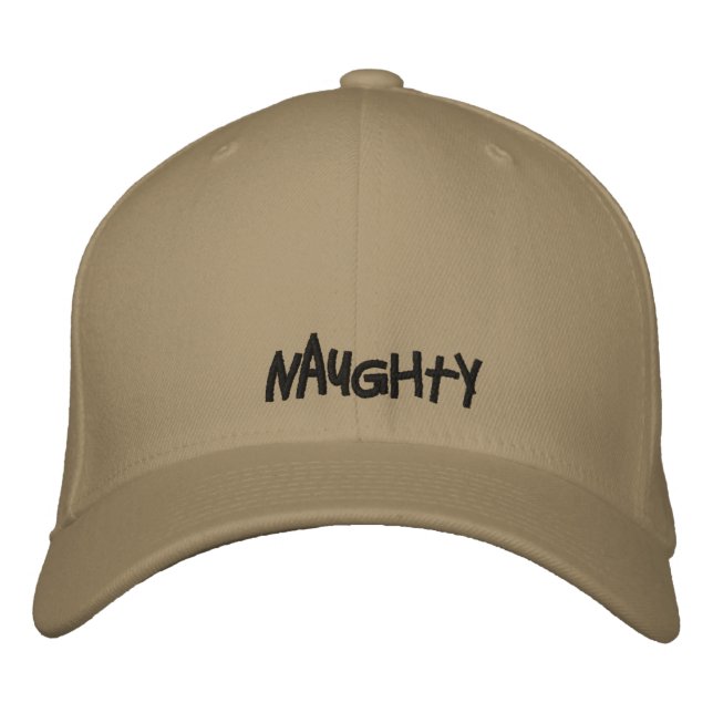 NAUGHTY BESTICKTE BASEBALLKAPPE (Vorderseite)