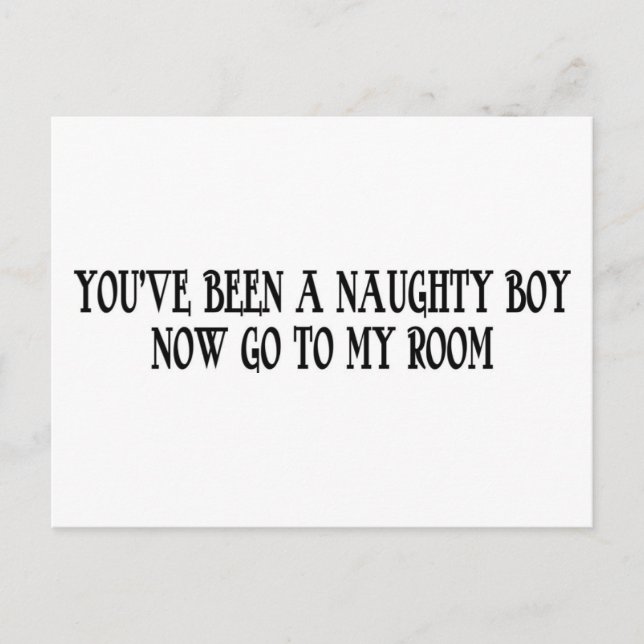 NAUGHTY BOY POSTKARTE (Vorderseite)