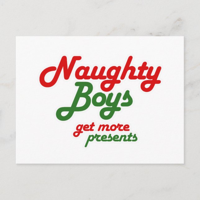 NAUGHTY BOYS ERHALTEN MEHR PRÄSENTE -.png Postkarte (Vorderseite)
