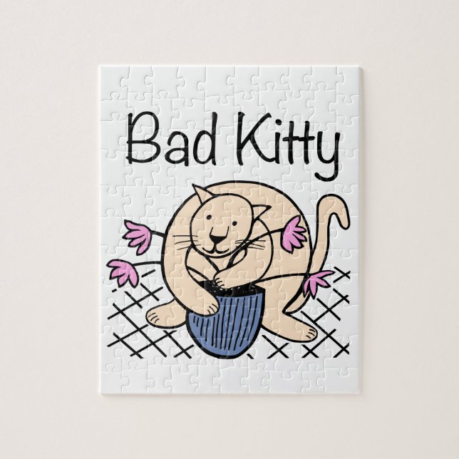 Naughty Cat Cartoon Puzzle (Vertikal)