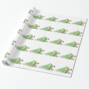 Naughty Cat Christmas Tree Funny Holiday Spaß Geschenkpapier