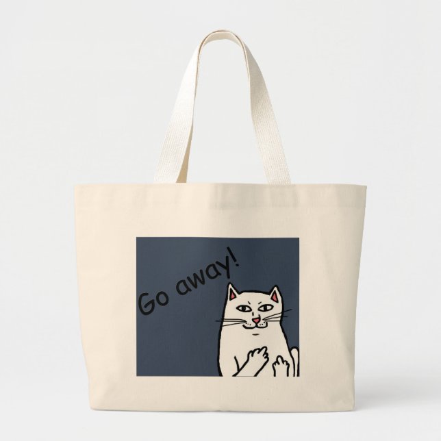 Naughty Cat Jumbo Stoffbeutel (Vorne)